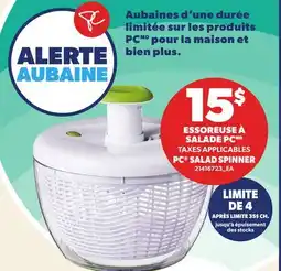 Provigo ESSOREUSE À SALADE PC | PC SALAD SPINNER offer