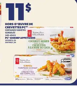 Provigo HORS-D'ŒUVRE DE CREVETTES PC | PC SHRIMP APPETIZERS offer