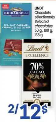 Uniprix LINDT Chocolats sélectionnés/ Selected chocolates offer
