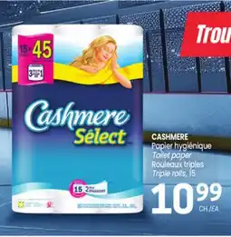 Uniprix CASHMERE Papier hygiénique/ Toilet paper, Rouleaux triples/ Triple rolls offer