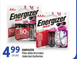 Uniprix ENERGIZER Piles sélectionnées/Selected batteries offer