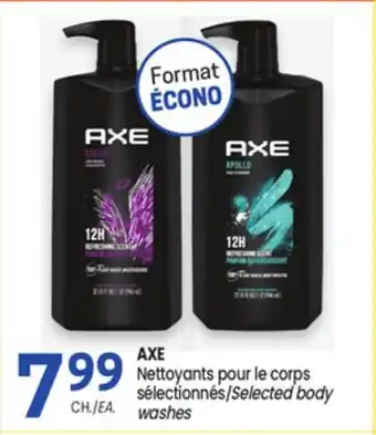 Uniprix AXE Nettoyants pour le corps sélectionnés/Selected body washes offer