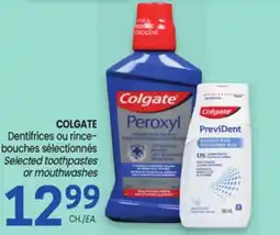 Uniprix COLGATE Dentifrices ou rince- bouches sélectionnés/Selected toothpastes or mouthwashes offer