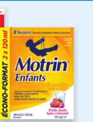 Uniprix MOTRIN Ibuprofènes pour enfants sélectionnés/Selected ibuprofen for children offer