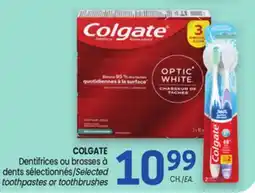 Uniprix COLGATE Dentifrices ou brosses à dents sélectionnés/Selected toothpastes or toothbrushes offer