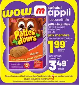 Metro PATTES D'OURS DARE | DARE BEAR PAWS offer