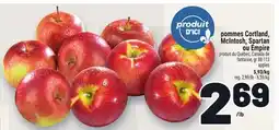 Metro POMMES CORTLAND, MCINTOSH, SPARTAN OU EMPIRE | APPLES offer