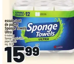 Metro ESSUIE-TOUT DE PAPIER SPONGE TOWELS ULTRA | SPONGE TOWELS ULTRA PAPER TOWELS offer