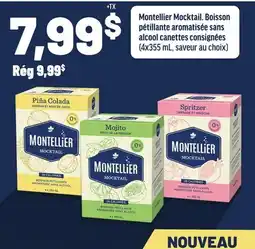 Metro MONTELLIER MOCKTAIL. BOISSON PÉTILLANTE AROMATISÉE SANS ALCOOL CANETTES CONSIGNÉES offer