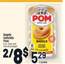 Metro BAGELS TRANCHÉS POM | POM SLICED BAGELS offer