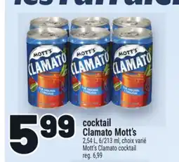 Metro COCKTAIL CLAMATO MOTT'S | MOTT'S CLAMATO COCKTAIL offer