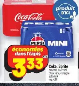 Metro COKE, SPRITE CANETTES | SOFT DRINK offer