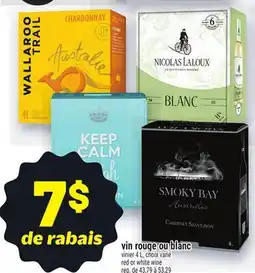 Metro VIN ROUGE OU BLANC | RED OR WHITE WINE offer