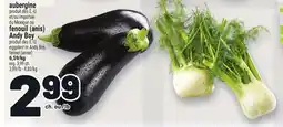 Metro AUBERGINE OU FENOUIL (ANIS) ANDY BOY | EGGPLANT OR ANDY BOY FENNEL (ANISE) offer
