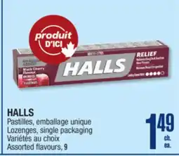 Jean Coutu HALLS Lozenges, single packaging offer