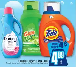 Jean Coutu BOUNCE, DOWNY, GAIN, TIDE Selected laundry products offer