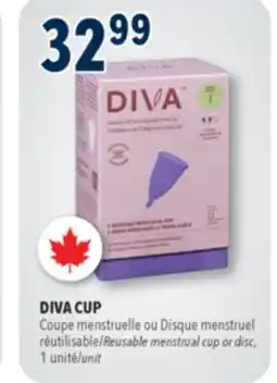 Familiprix DIVA CUP Reusable menstrual cup or disc 1 unit offer
