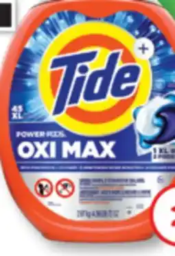 Familiprix TIDE Power Pods Oxi Max, Liquid laundry detergent pacs 45 or GAIN Flings 76capsules offer