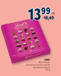 Familiprix LINDT, Mini Pralines, Assorted mini pralines offer