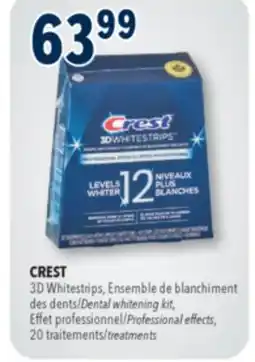 Familiprix CREST, 3D Whitestrips, Dental whitening kit, Effet Professional effects, 20 treatments offer