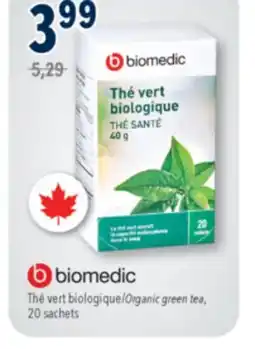 Familiprix BIOMEDIC Organic green tea, 20sachets offer