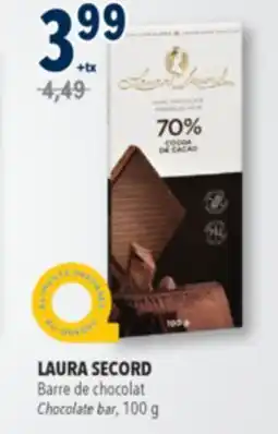 Familiprix LAURA SECORD Chocolate bar, 100g offer