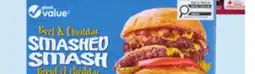Giant Tiger Giant Value Beef & Cheddar Smashed Burger offer