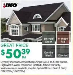 Kent Dynasty Premium Architectural Shingles offer
