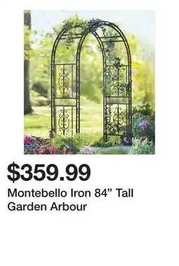 Wayfair Montebello Iron 84 Tall Garden Arbour offer