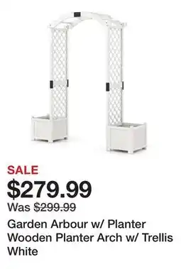 Wayfair Garden Arbour w/ Planter Wooden Planter Arch w/ Trellis White offer