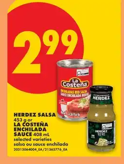 No Frills HERDEZ SALSA, 453 g or LA COSTEÑA ENCHILADA SAUCE, 408 mL offer