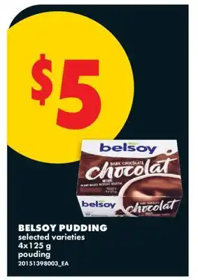 No Frills BELSOY PUDDING offer