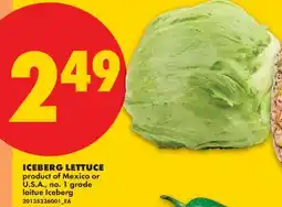 No Frills ICEBERG LETTUCE offer
