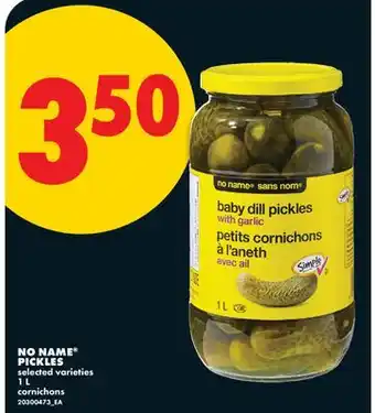 No Frills NO NAME PICKLES offer