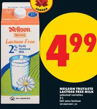 No Frills NEILSON TRUTASTE LACTOSE FREE MILK offer