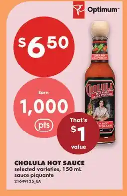 No Frills CHOLULA HOT SAUCE offer