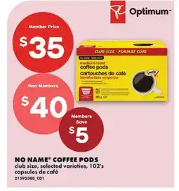 No Frills NO NAME COFFEE PODS offer