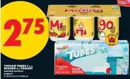 No Frills YOPLAIT TUBES 8' s or MINIGO 6' s YOGURT offer
