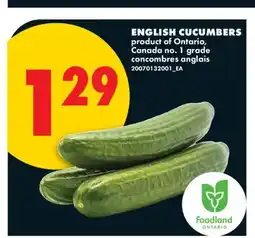 No Frills ENGLISH CUCUMBERS offer