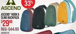 Cabela's ASCEND HOOK 6 SLING BACKPACK offer