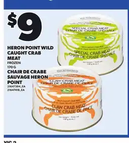 Independent Grocer HERON POINT WILD CAUGHT CRAB MEAT offer