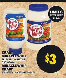 Independent Grocer KRAFT MIRACLE WHIP offer