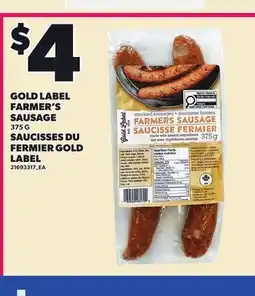 Independent Grocer GOLD LABEL FARMER'S SAUSAGE offer