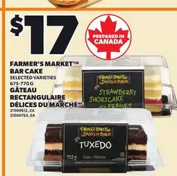 Independent Grocer FARMER'S MARKET BAR CAKE offer