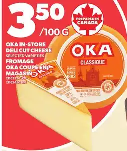 Independent Grocer OKA IN-STORE DELI CUT CHEESE offer