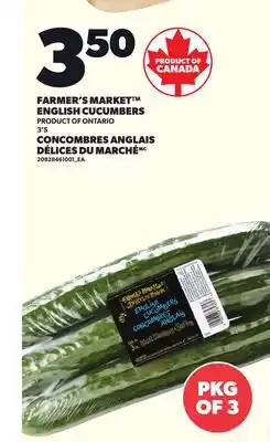 Independent Grocer FARMER'S MARKET ENGLISH CUCUMBERS, 3'S offer