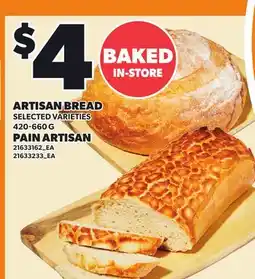 Independent Grocer ARTISAN BREAD offer