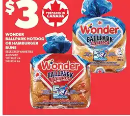 Independent Grocer WONDER BALLPARK HOTDOG OR HAMBURGER BUNS offer