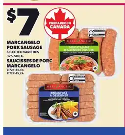 Independent Grocer MARCANGELO PORK SAUSAGE offer