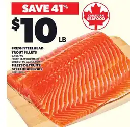 Independent Grocer FRESH STEELHEAD TROUT FILLETS offer
